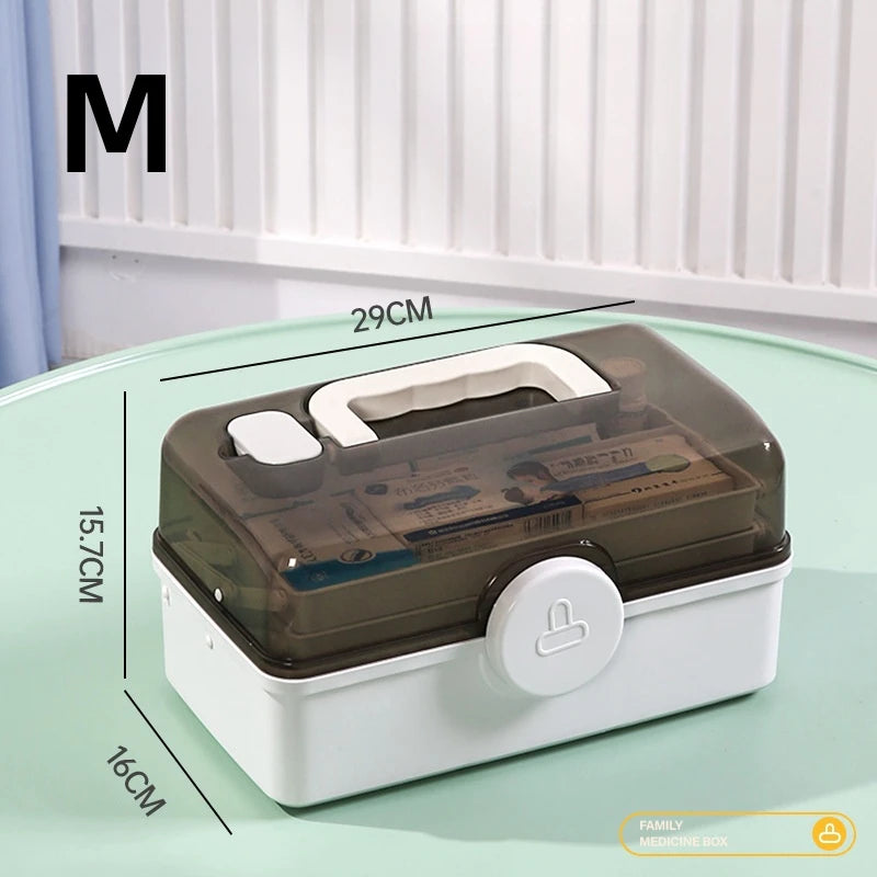 Home Aufbewahrung box große Kapazität tragbare medizinische Organisation Erste-Hilfe-Kit Werkzeug Kasten mit Griff mehr Schichtige Home-Klassifizierung